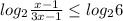 log_{ 2 } \frac{x-1}{3x-1} \leq log_{2}6