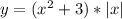 y=(x^2+3)*|x|