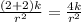 \frac{(2+2)k}{ r^{2} } = \frac{4k}{ r^{2} }