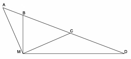 На стороне ad треугольника amd взяты такие точки b и с, что угол amc = 90, угол bmd = 90, bmc = alfa