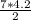 \frac{7*4.2}{2}