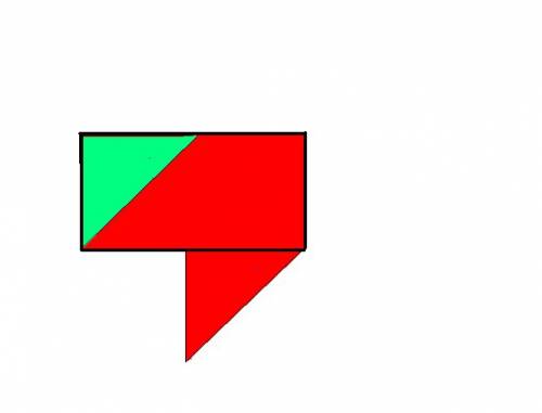Разрезать прямоугольник на шестиугольник и трехугольник одним отрезком