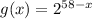 g(x)=2^{58-x}