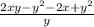 \frac{2xy-y^2-2x+y^2}{y}