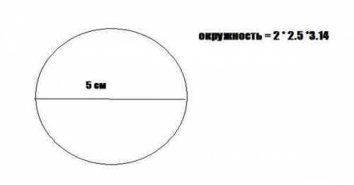 Начертите окружность радиусом 2 см 5мм.начертите отрезок наибольшой длины,который может поместится в