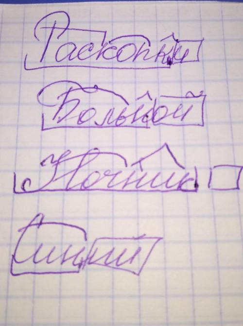 Там ещё надо, подчеркнуть имена прил.,и разобрать по составу раскопки, больной, ночник, синий. 16 ❤