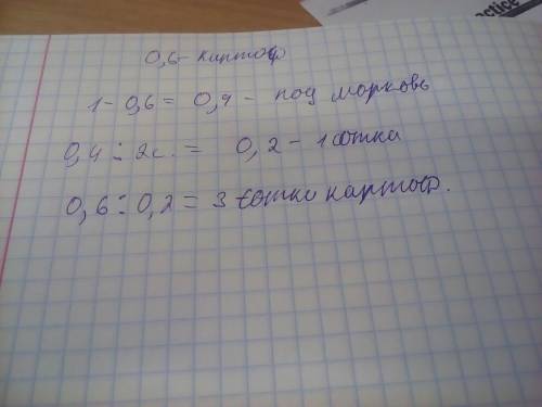 Под посадку картофеля отвели 0,6 всего участка земли на оставшихся двух сотках посадили морковь скол