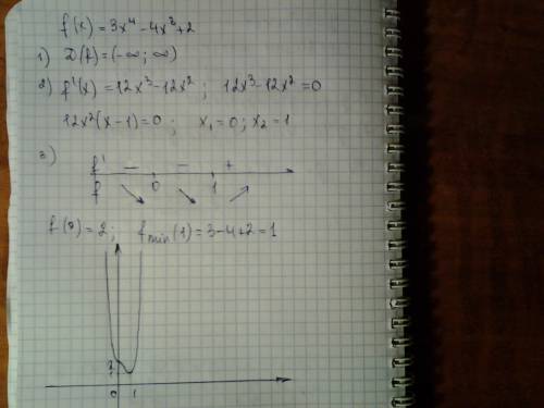 Найдите наибольшее значение и наименьшее значение функции f(x)=2х в кубе + 3х в квадрате - 12х -1 на