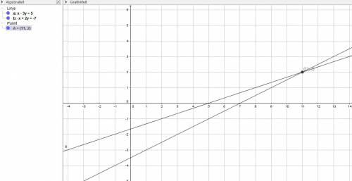 Решите систему уравнений x-3y=5, 2y-x=-7