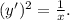 (y')^2= \frac{1}{x} .