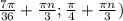 \frac{7 \pi }{36}+ \frac{ \pi n}{3}; \frac{ \pi }{4}+ \frac{ \pi n}{3})