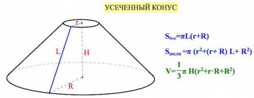 Найдите боковую,полную поверхность усеченного конуса.(это все что дано)