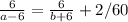 \frac{6}{a-6} = \frac{6}{b+6} + 2/60