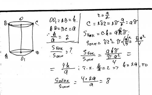 Ис рисунком, сейчас надо! 30 за лучшее решение ! в цилиндре отношение высоты к радиусу основания рав