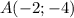 A(-2;-4)