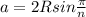 a=2Rsin\frac{\pi}n