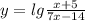 y=lg \frac{x+5}{7x-14}