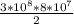 \frac{ 3*10^{8}* 8*10^{7} }{2}