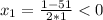 x_1=\frac{1-51}{2*1}