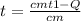 t= \frac{cmt1-Q}{cm}