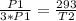 \frac{P1}{3*P1} = \frac{293}{T2}