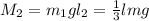 M_2=m_1gl_2=\frac13lmg