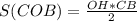 S(COB)= \frac{OH*CB}{2}