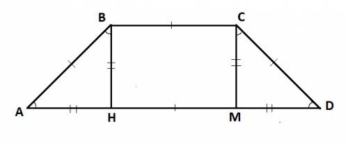 Равнобедренная трапеция авсд, ав=вс=сд= 5. угол авс 135 градусов. из вершины с опушена высота сн к н