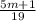 \frac{5m+1}{19}