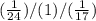 ( \frac{1}{24})/(1)/( \frac{1}{17})