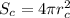 S_{c} = 4 \pi r_{c} ^{2}