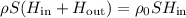 \rho S(H_\mathrm{in}+H_\mathrm{out})=\rho_0SH_\mathrm{in}