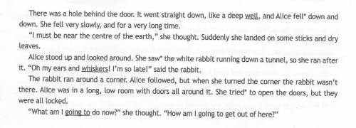 Перевести алису в стране чудес с языка 6 класс часть 2. начало такое. there was a hole