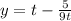 y=t- \frac{5}{9t}