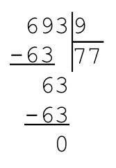 Вычисли в столбик 864: 2 376: 4 693: 9