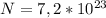 N=7,2*10^{23}