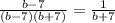 \frac{b-7}{(b-7)(b+7)} = \frac{1}{b+7}