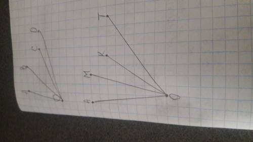 Отметьте в тетрадей пять точек а,м,к,т и о.соедините точку о отрезка с каждой из остальных точек и з