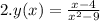 2. y(x)= \frac{x-4}{ x^{2} -9}