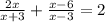 \frac{2x}{x+3}+\frac{x-6}{x-3}=2