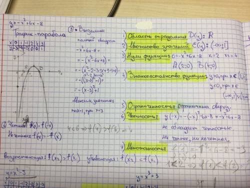 A)y=-x^2+4x+5 б)y=x^2+2x-3 1 - найти d(y)=? и e(y)=? построить график 2 - точки пересечения осей 3 -