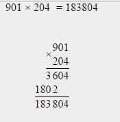 Выполни умножение в столбик 901 *204 5671*340