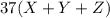 37(X+Y+Z)