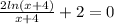 \frac{2ln(x+4)}{x+4} +2=0