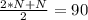 \frac{2*N+N}{2}=90