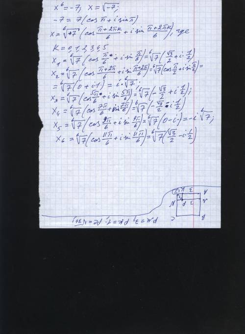 Решить уравнение в поле комплексных чисел x^6+7=0 при к=17