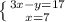 \left \{ {{3x-y=17} \atop {x=7}} \right.