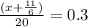 \frac{(x + \frac{11}{6}) }{20} = 0.3