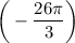 \bigg(-\dfrac {26\pi}3\bigg)