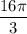 \dfrac{16\pi}3